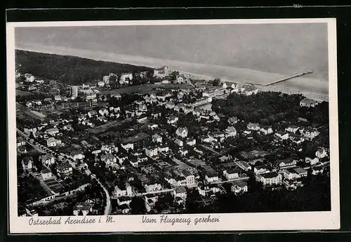 AK Arendsee i. M., Totale aus dem Flugzeug gesehen