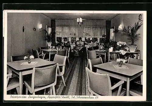 AK Appenfeld / Knüll, Privatpension Langenhagen, Innenansicht