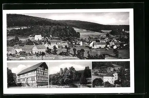 AK Wallenstein, Gasthaus Schmidt, Burg Wallenstein, Forstamt