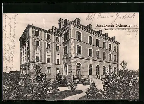 AK Schonstett, Sanatorium, Neubau, Nordseite