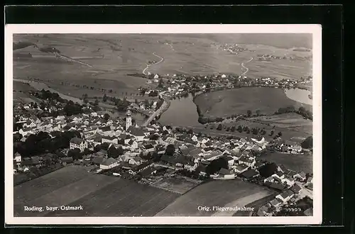 AK Roding / bayr. Ostmark, Gesamtansicht, orig. Fliegeraufnahme