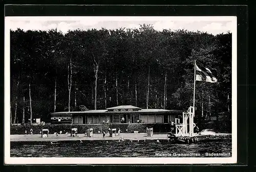AK Malente-Gremsmühlen, Badeanstalt mit Kiosk