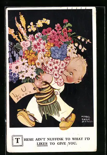 Künstler-AK Mabel Lucie Attwell: These ain`t nuffink to what I`d likes to give you