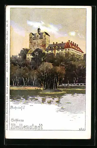 Künstler-AK H. Bahndorf: Schloss Ballenstedt