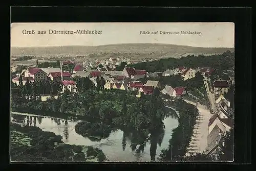 AK Dürrmenz-Mühlacker, Totale aus der Vogelschau