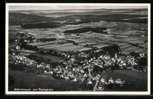 AK Volkertshausen, Panoramablick aus dem Flugzeug gesehen