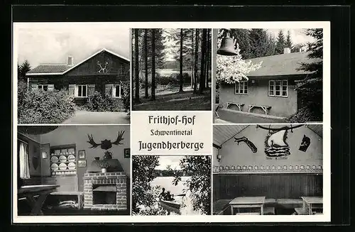 AK Raisdorf / Holstein, Jugendherberge Frithjof-Hof, Aussen- und Innenansichten