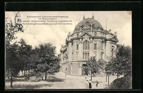 AK Karlsruhe, Karlsruher Lebensversicherung auf Gegenseitigkeit, Gebäudeansicht