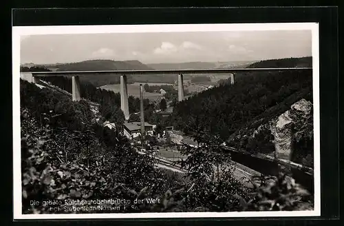 AK Siebenlehn /Nossen, Die grösste Reichsautobahnbrücke der Welt