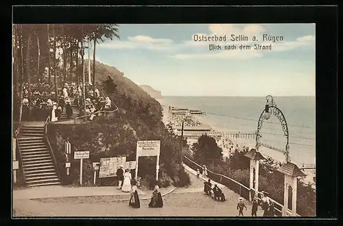 AK Sellin / Rügen, Blick nach dem Strand