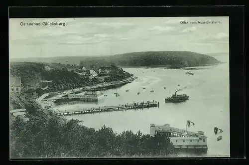 AK Glücksburg / Ostseebad, Blick vom Aussichtsturm