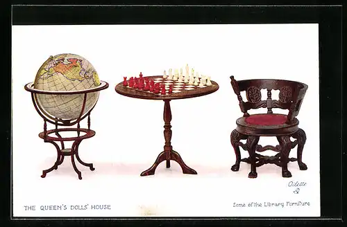 AK Some of the Library Furniture, The Queen's Dolls'House