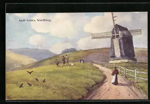 AK Worthing, Golfspieler und Windmühle