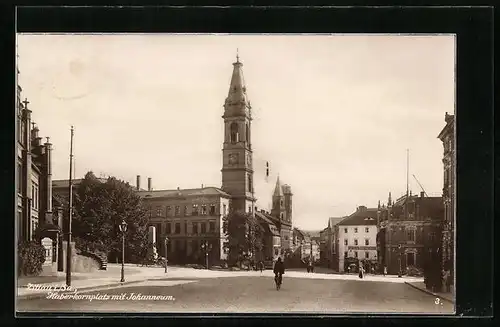 AK Zittau i. Sa., Haberkornplatz mit Johanneum