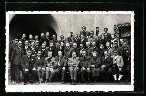 AK Graschnitz, Gruppenfoto Tagung der Arbeitsgemeinschaft der Trachtenverbände 1953