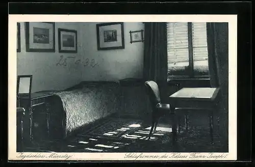 AK Mürzsteg, Jagdschloss Mürzsteg, Schlafzimmer des Kaisers Franz Joseph I.