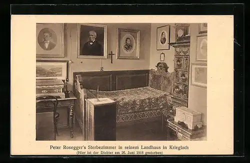 AK Krieglach, Roseggers Sterbezimmer