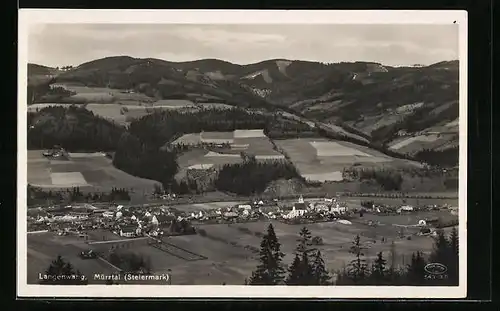 AK Langenwang /Mürztal, Gesamtansicht mit Umgebung