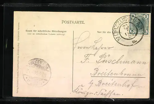 AK Mürzzuschlag, Teilansicht mit Kirche