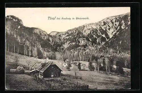 AK Neuberg, Ortspartie mit Bergen