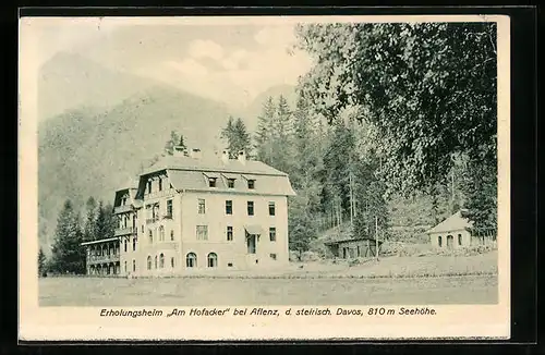 AK Aflenz, Erholungsheim Am Hofacker