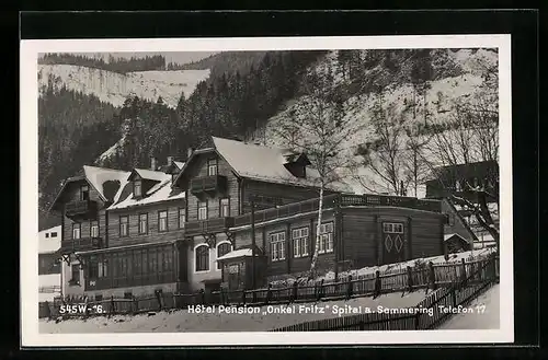 AK Spital a. Semmering, Hotel Pension Onkel Fritz im Schnee