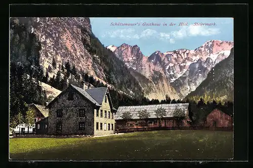 AK Weichselboden, Schützenauer`s Gasthaus in der Höll