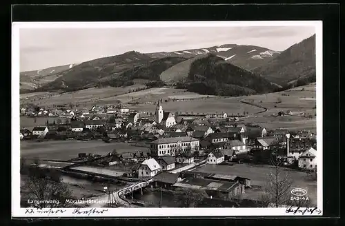 AK Langenwang /Mürztal, Teilansicht mit Kirche