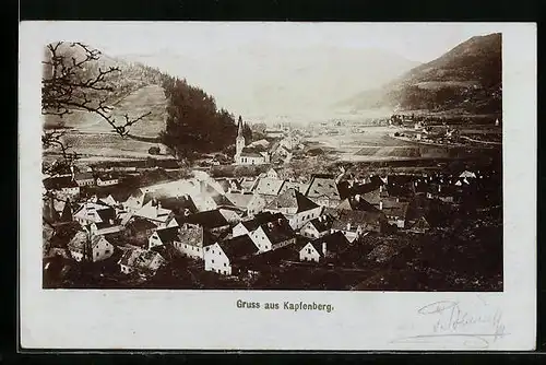 AK Kapfenberg, Teilansicht mit Kirche