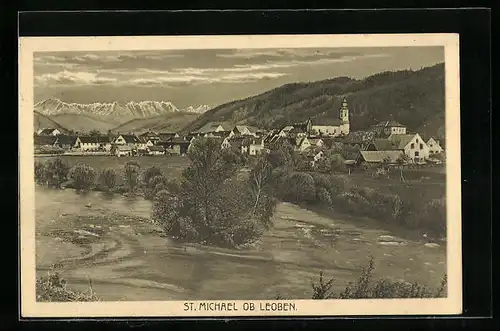 AK St. Michael ob Leoben, Teilansicht mit Kirche