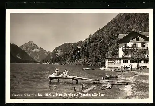 AK Breitenwang, Blick vom Hotel Forelle zur Thaneller