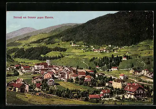AK Steinach am Brenner, Ortsansicht gegen Mauern