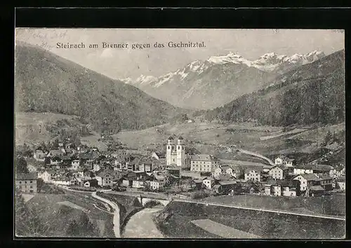 AK Steinach /Brenner, Gesamtansicht gegen das Gschnitztal