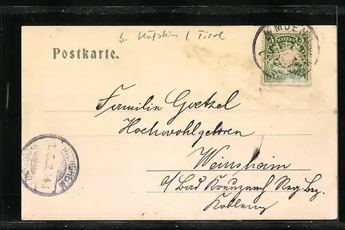 AK Hinter-Bärenbad, Ortsansicht vor Bergmassiven