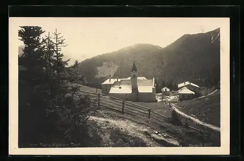 AK Maria Waldrast, Ortsansicht mit Kirche
