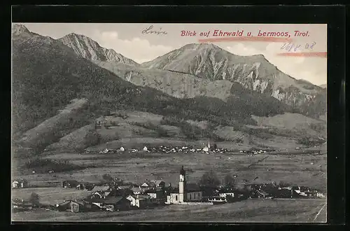 AK Ehrwald, Blick auf Ehrwald und Lermoos