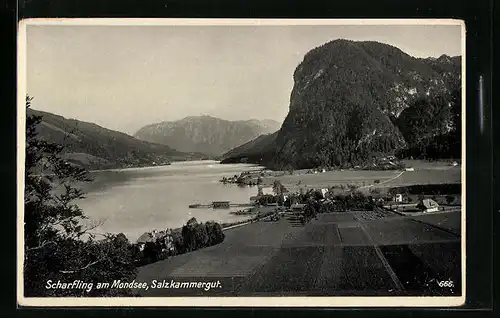 AK Scharfling am Monsee, Salzkammergut, Panorama