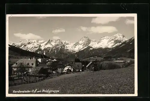 AK Vorderstoder, Panorama mit Prielgruppe