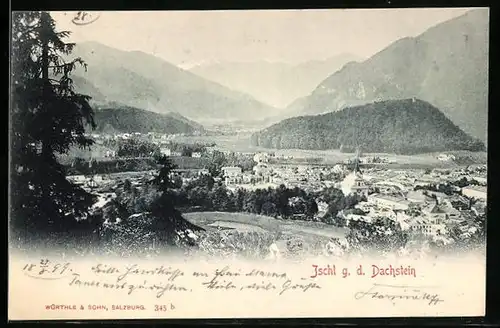 AK Ischl, Teilansicht gegen den Dachstein