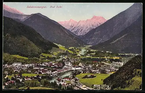 AK Bad Ischl, Salzkammergut, Teilansicht