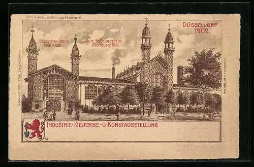 AK Düsseldorf, Industrie-, Gewerbe- und Kunstausstellung 1902, Ausstellungsgebäude