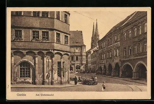 AK Görlitz, am Untermarkt