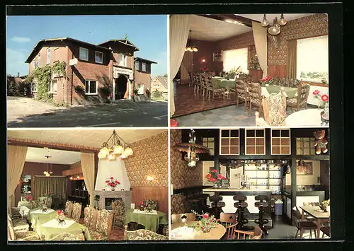 AK Zarpen, Gasthof Up`n Damm in vier Ansichten