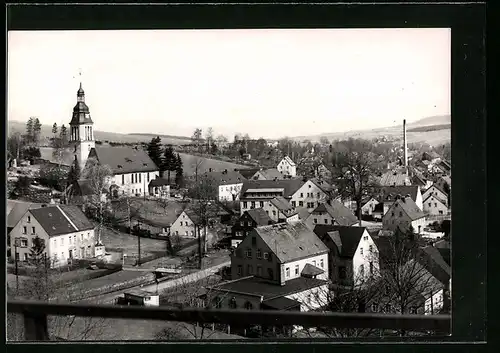 AK Cranzahl (Erzgeb.), Ortsansicht aus der Vogelschau