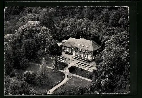 AK Schleswig, Hotel Stampfmühle vom Flugzeug aus