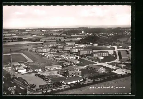 AK Albersdorf (Holstein), Gesamtansicht vom Flugzeug aus