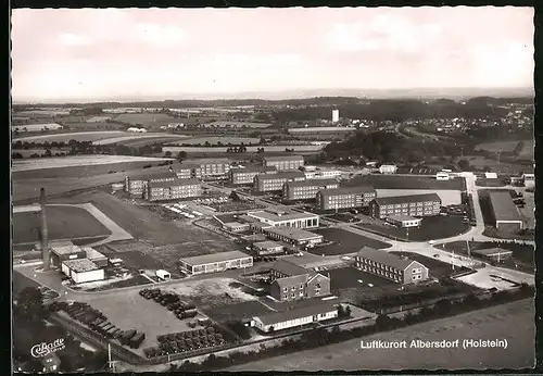 AK Albersdorf (Holstein), Gesamtansicht vom Flugzeug aus