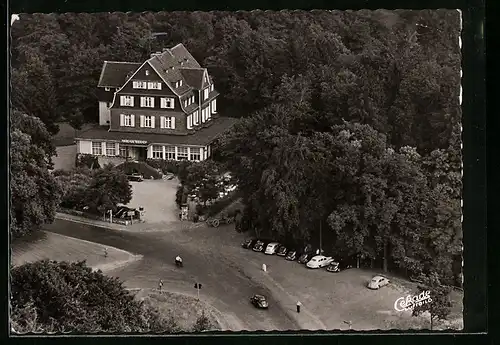 AK Margarethenhöhe, Hotel Margarethenhof vom Flugzeug aus