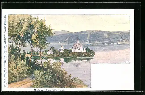 Künstler-AK Philipp + Kramer Nr. XXII /10: Maria Wörth am Wörthersee