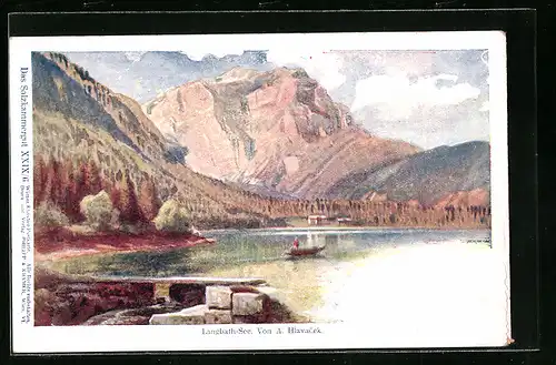 Künstler-AK Philipp + Kramer Nr. XXIX /6: Langbath-See